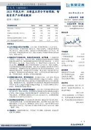 2021年报点评：业绩基本符合市场预期，智能家居产品增速靓丽