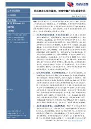 双品牌龙头地位稳固,加速完善产品与渠道布局