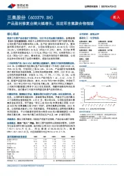 产品盈利修复业绩大幅增长，拟进军含氟聚合物领域