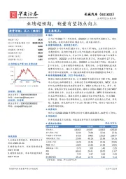 业绩超预期，销量有望拐点向上