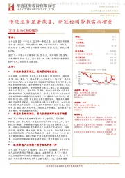 传统业务显著恢复,新冠检测带来需求增量