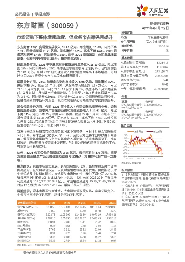市场波动下整体增速放缓，但业务市占率保持提升