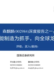深度报告之一:以智能制造为抓手,向全球龙头迈进
