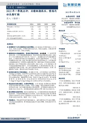 2022年一季报点评：业绩短期承压，修炼内功长期可期