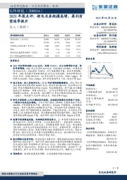 2021年报点评：锂电业务规模高增，盈利有望逐季提升