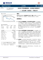 一季报点评:2022Q1营收稳健增长,盈利能力短期承压