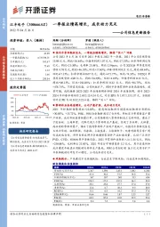 公司信息更新报告:一季报业绩高增长,成长动力充足