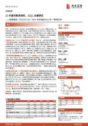 2021年年报&2022年一季报点评:21年盈利彰显韧性,22Q1业绩承压