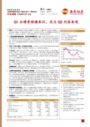 Q1业绩受排播承压，关注Q2内容表现