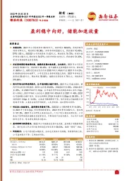 2021年年报&2022年一季报点评:盈利稳中向好,储能加速放量