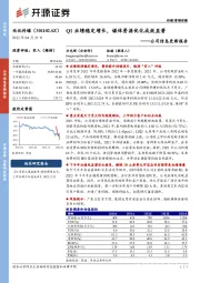 公司信息更新报告：Q1业绩稳定增长，媒体资源优化成效显著