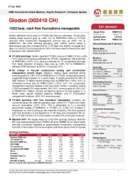 1Q22 beat, cash flow fluctuations manageable