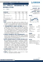 2022一季报点评：业绩亮眼难能可贵，回购股份彰显公司价值