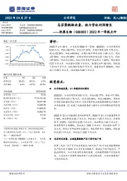 2022年一季报点评:乌苏聚酰胺放量,助力营收利润增长
