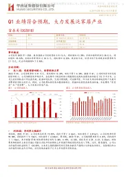 Q1业绩符合预期，大力发展泛家居产业