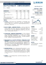 2022年Q1季报点评：业绩同比实现高增长