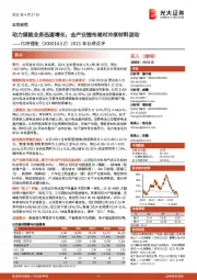 2021年业绩点评:动力储能业务迅速增长,全产业链布局对冲原材料波动