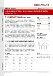 中际联合点评：一季报业绩符合预期；看好产品海外开拓及多领域延伸