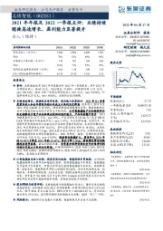 2021年年报及2022一季报点评：业绩持续稳健高速增长，盈利能力显著提升