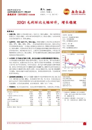 22Q1毛利环比大幅回升，增长稳健