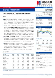 Q1主业增长良好，投资收益拖累业绩转亏