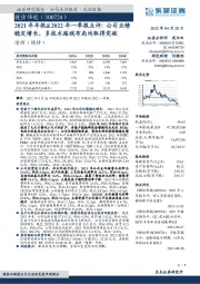 2021年年报&2022年一季报点评:公司业绩稳定增长,多技术路线布局均取得突破