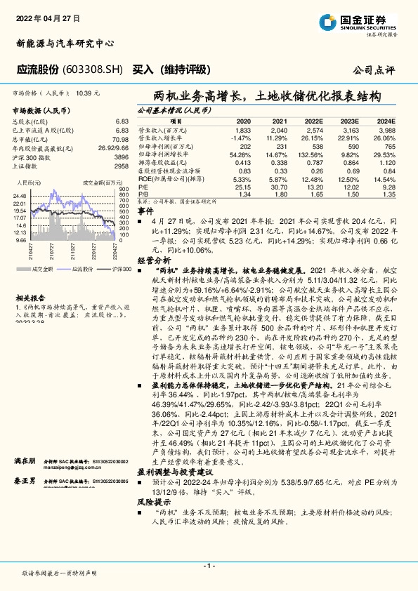 两机业务高增长，土地收储优化报表结构