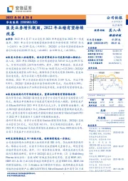 医美业务增长靓丽,2022年业绩有望持续改善