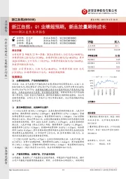 浙江自然点评报告:浙江自然:Q1业绩超预期,新品放量期待成长