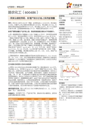 一季度业绩超预期,新增产能及价格上涨贡献增量