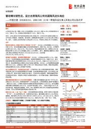 22年一季报及设立海上风电公司公告点评:营收增长韧性足,设立合资海风公司巩固海风龙头地位