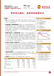 营收同比稳定，渠道结构持续优化
