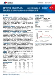 2021年年报&2022年一季报点评:锂电新能源材料产业链一体化布局初具规模