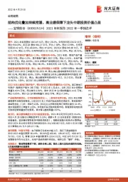 2021年年报及2022年一季报点评:结构优化叠加持续挖潜,高业绩保障下龙头中期投资价值凸显