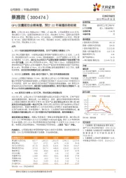 GPU放量驱动业绩高增，预计22年高增态势延续