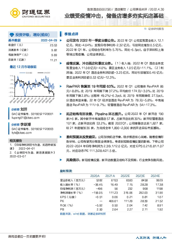 业绩受疫情冲击，储备店增多夯实拓店基础