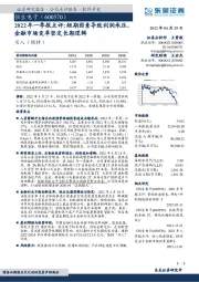 2022年一季报点评：短期因素导致利润承压，金融市场变革坚定长期逻辑