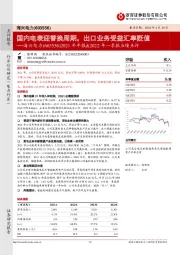 2021年年报&2022年一季报业绩点评：国内电表迎替换周期，出口业务受益汇率贬值