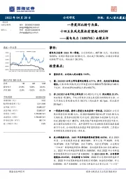 业绩点评：一季度环比转亏为盈，十四五末风光装机有望超40GW