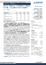 2022年一季报点评：小米渠道收入下滑拖累Q1业绩，自主品牌&To B收入快速提升