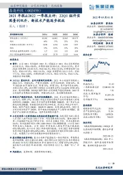 2021年报&2022一季报点评:22Q1组件实现量利双升,新技术产能逐步投放