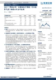 2022一季报点评：业绩略低于预期，行业高景气度下期待公司全年表现