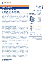 大家居战略持续推进，全渠道深化管理成效渐显