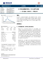 一季报点评:Q1营收规模稳步增长,EVA高景气持续