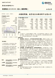 业绩超预期，逐步成长为新材料平台型公司