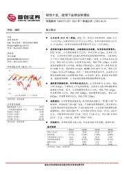 2022年一季报点评：韧性十足，疫情下业绩逆势增长