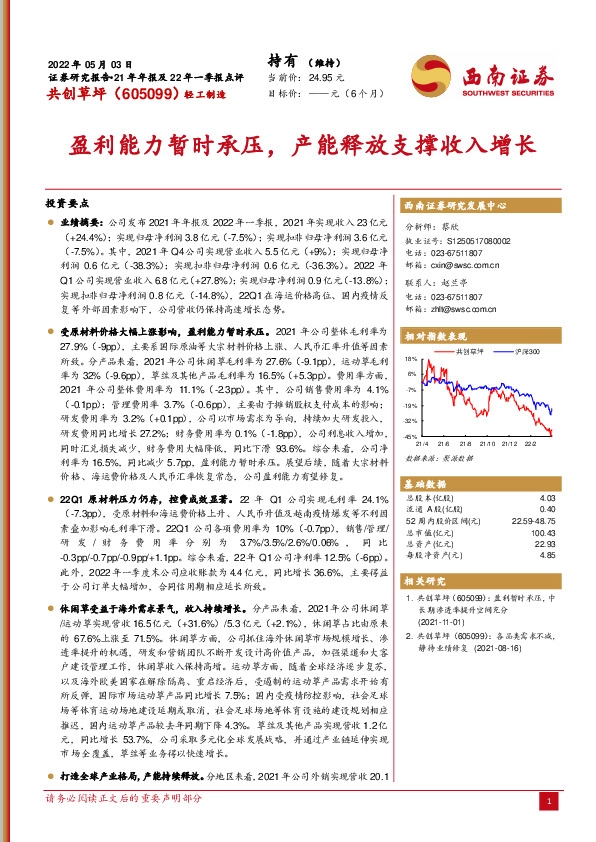盈利能力暂时承压，产能释放支撑收入增长