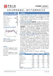 自有品牌增速靓丽，海外产能稀缺性凸显