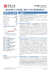 锂业务贡献Q1主要业绩,新建3.5万吨产能资源保障充足