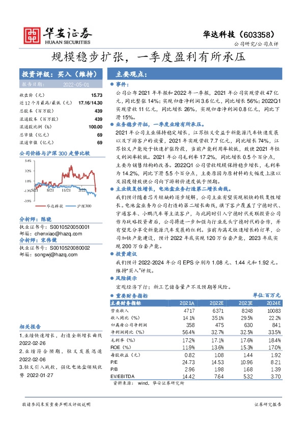 规模稳步扩张，一季度盈利有所承压